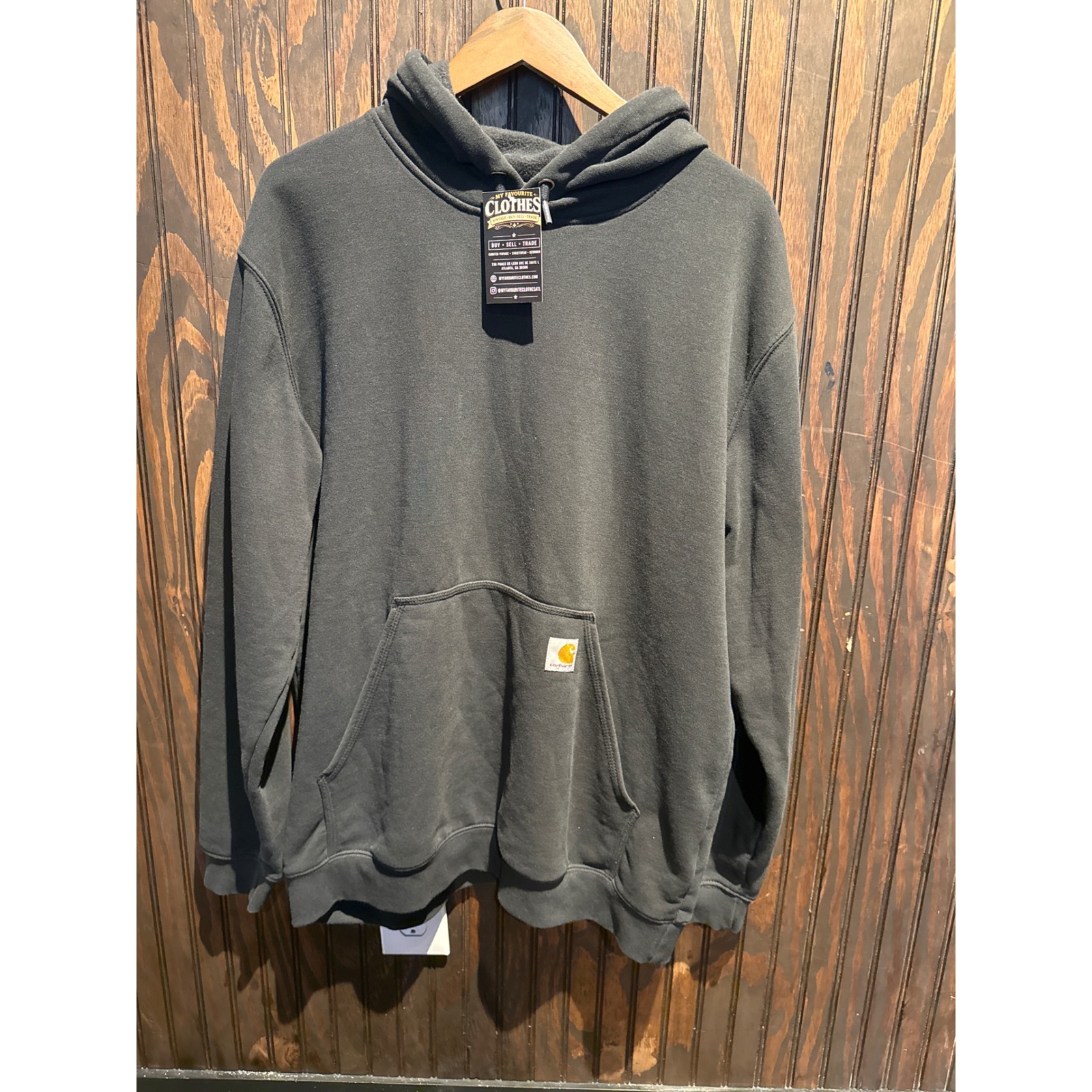 Carhartt Loose Fit Midweight Hoodie Faded Black Workwear Sweatshirt Mens Xl